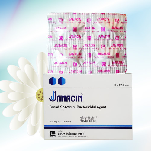 Janacin (ノルフロキサシン) 400mg 100錠 (4錠x25シート)