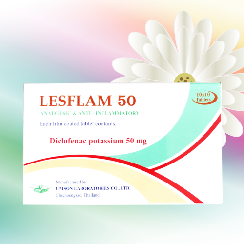 Lesflam (ジクロフェナクカリウム) 50mg 100錠 (10錠x10シート)