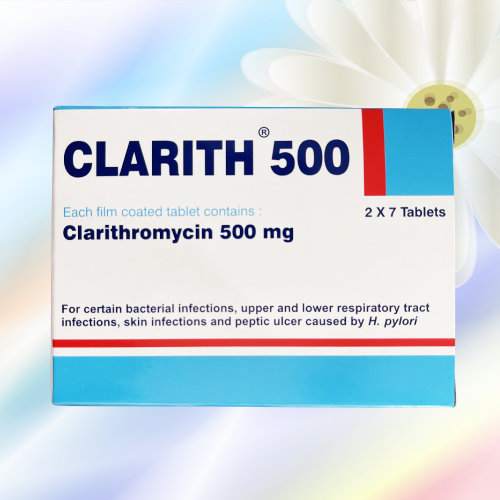 Clarith (クラリスロマイシン) 500mg 28錠 (7錠x4シート)