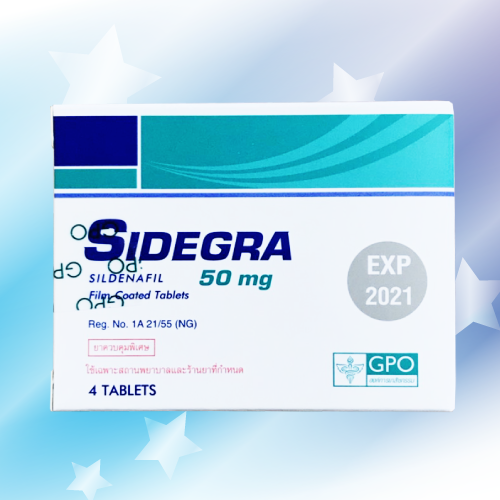 シデグラ (Sidegra) 50mg 12錠 (4錠x3箱)