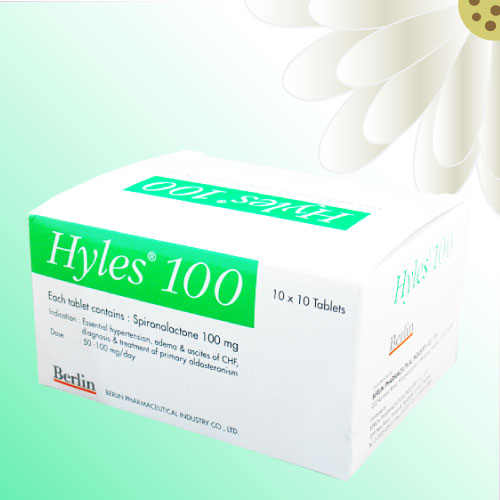 ハイレス (Hyles 100) / スピロノラクトン 100mg 100錠 ｜ 個人輸入 