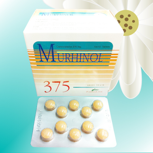Murhinol (カルボシステイン/カルボシスティン) 375mg 100錠