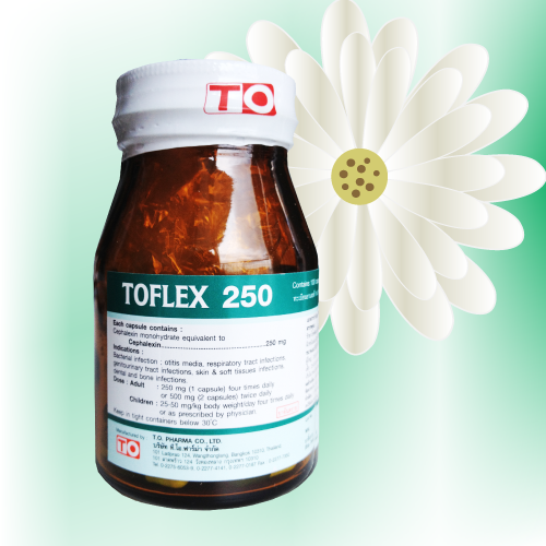 Toflex (セファレキシン) 250mg 100カプセル