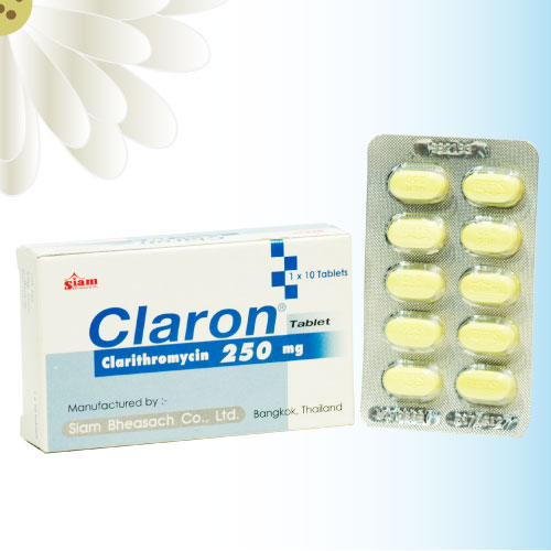 クラロン / クラリスロマイシン (Claron) 250mg 20錠 (10錠x2箱)