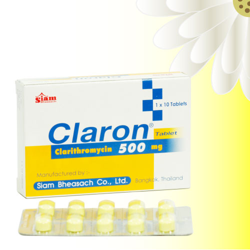 クラロン / クラリスロマイシン (Claron) 500mg 30錠 (10錠x3箱)