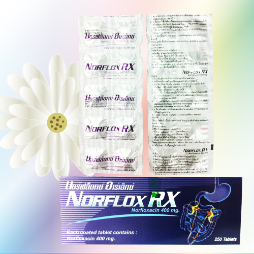 ノルフロキサシン (Norflox RX) 400mg 50錠 (10錠x5シート)
