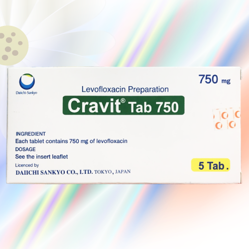 クラビット (Cravit) 750mg 5錠 (5錠x1シート)